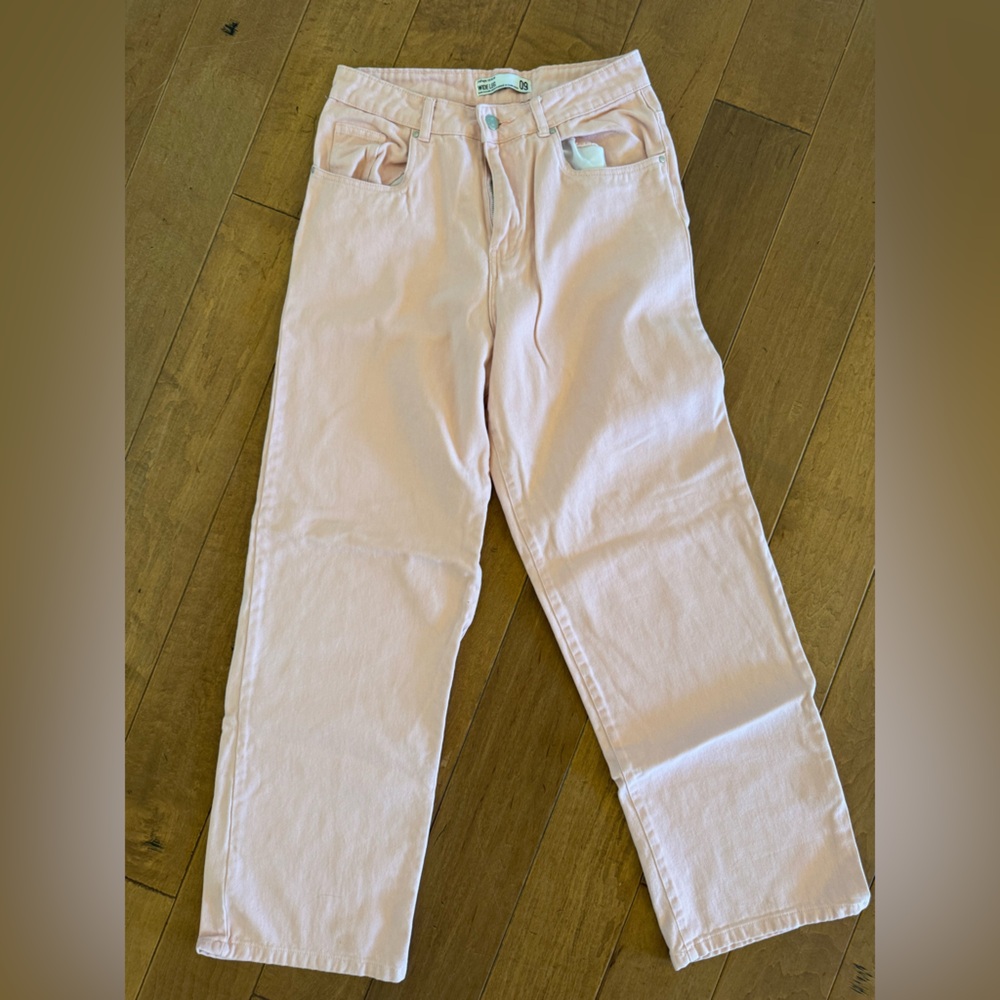 Refuge wide Leg Jeans in Light Pink | size 9 | VGuC